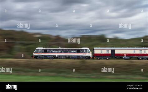 Intercity livery class 90 electric locomotive 90001 hauling a private ...