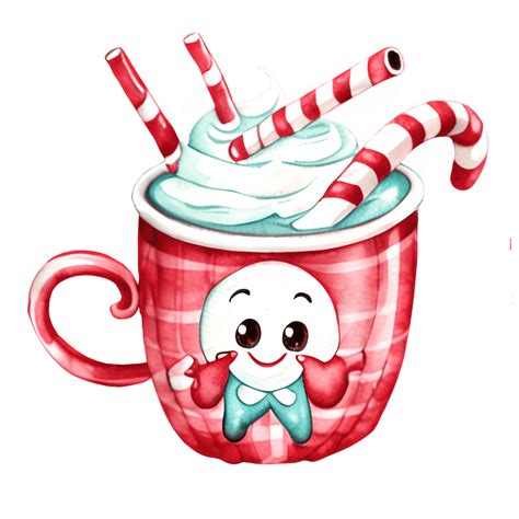 Peppermint Hot Cocoa Clipart Creative Fabrica