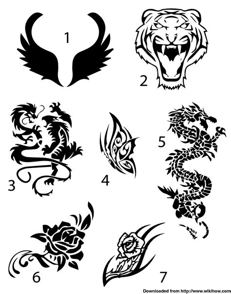 Sample Tattoo Designs Wikihow Temporary Tattoo Designs Temp Tattoo