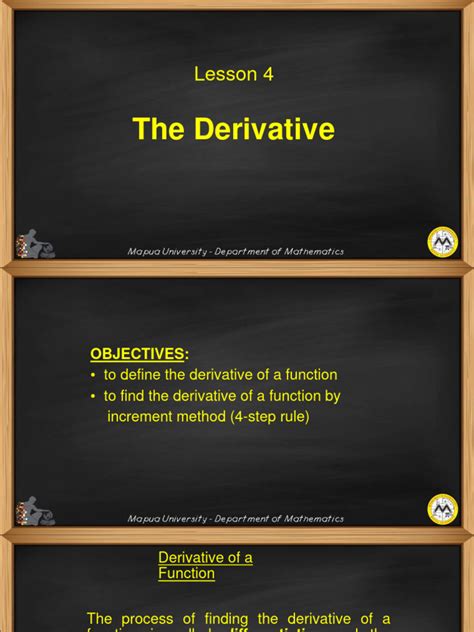 Lesson 4 The Derivative Pdf Derivative Tangent