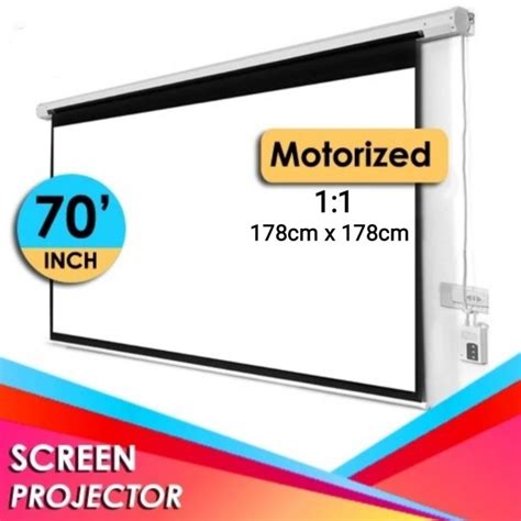 Jual Screen Projector 70 Motorized Layar Proyektor 70 Elektrik