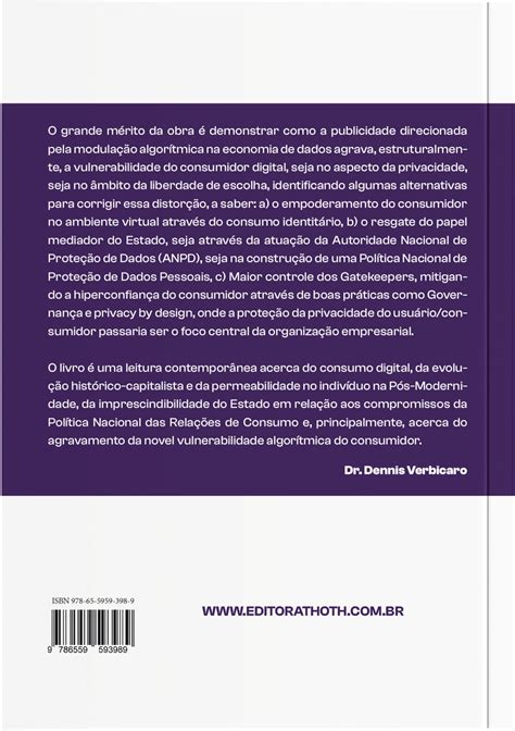 Editora Thoth A Prote O Dos Dados Pessoais No Consumo Digital