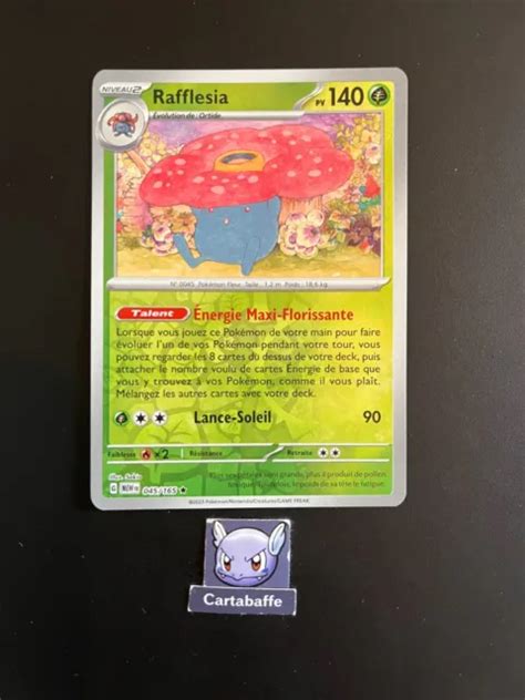 CARTE POKÉMON RAFFLESIA 045 165 Reverse EV3 5 Mini Série 151 NEUF EUR 2