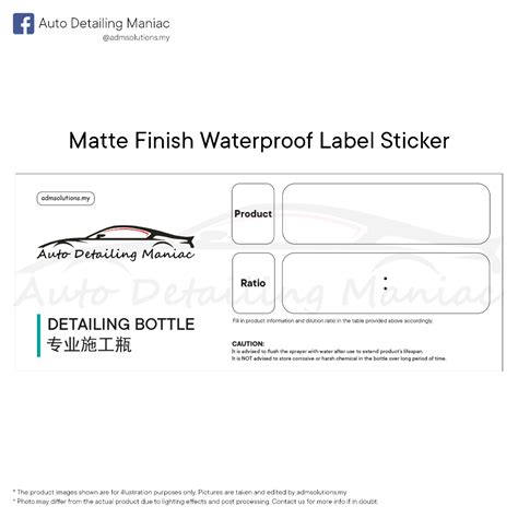 Adm Dilution Label Sticker Shopee Malaysia