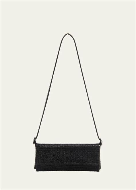 Benedetta Bruzziches Vittissima La Grande Crystal Mesh Crossbody Bag