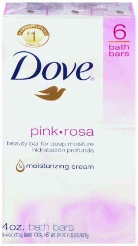 Dove Beauty Bar Gentle Skin Cleanser Pink 3 75 Oz Pack Of 6 6 Packs