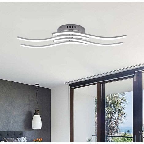 Plafonnier Led Suspension Luminaire En Forme De Vague Lumi Re Blanche