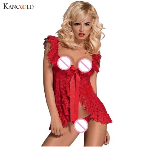 2017 Ladies Women Sexy Lingerie Underwear Red Sleepwear Nightwear Dress