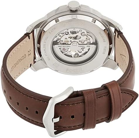 Fossil Grant Automatic Avec Bracelet En Cuir Marron Pour Homme ME3099