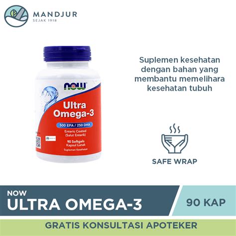 Now Ultra Omega 3 500 Epa250 Dha 90 Softgels — Apotek Mandjur