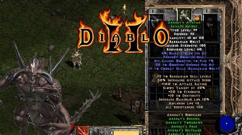 Diablo 2 Fury Within Full set xanh lá Arreat diablo2 Barbarian set