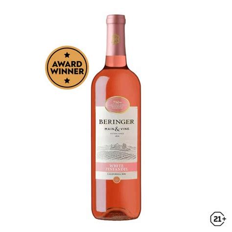 Rose Wine Beringer Main And Vine White Zinfandel 750ml