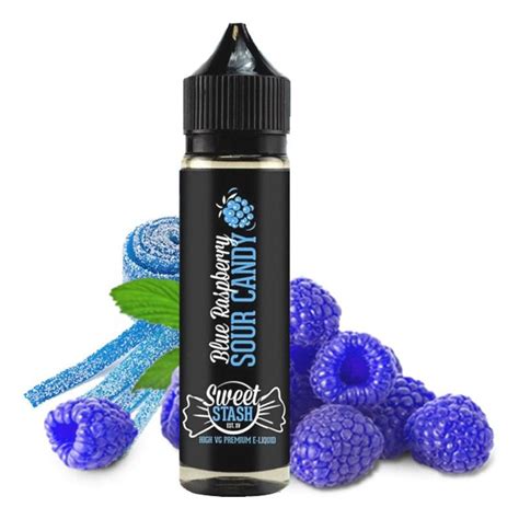 Sweet Stash Blue Raspberry Sour Candy Vape Juice Blue Raspberry