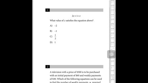 Sat Math No Calculator Technique Section Youtube