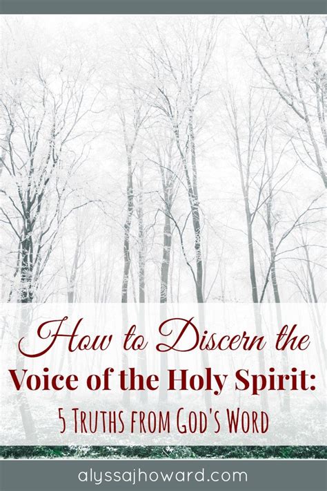 How To Discern The Voice Of The Holy Spirit Truths From God S Word