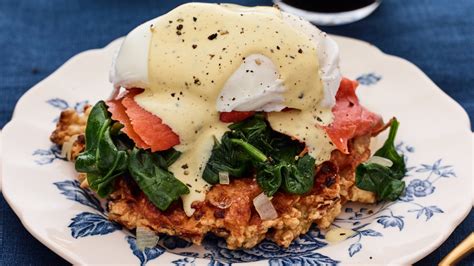 Latke And Smoked Salmon Benedict With Brown Butter Hollandaise Jamie Geller