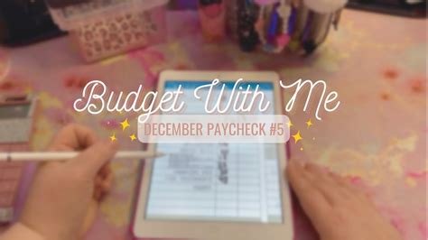 Budget With MeDecember Paycheck 5 1095Blooming Budgets YouTube