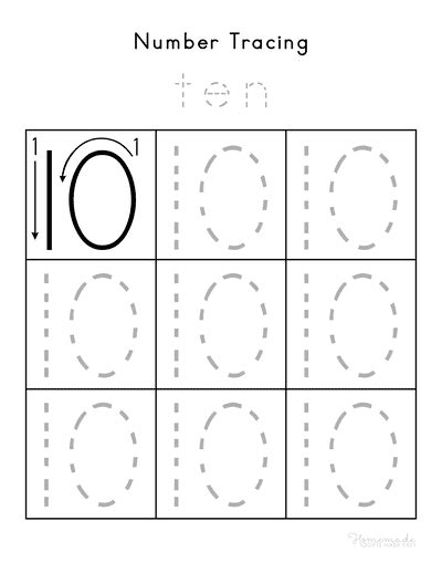 Free Printable Number Tracing Worksheets 1 100