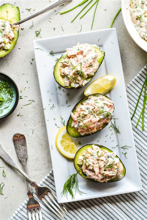 Salmon Dip Stuffed Avocados Uncomplicatedchef