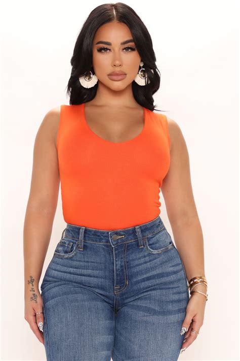 Your Heart Will Go On V Neck Bodysuit Orange Fashion Nova Bodysuits Fashion Nova