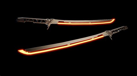 3d Model Arasaka Thermal Katana From Cyberpunk 2077 Vr Ar Low Poly