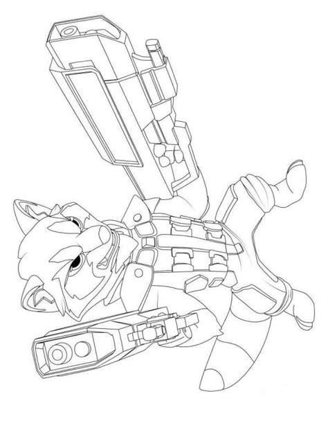 Kids-n-fun.com | Coloring page Guardians of the Galaxy rocket raccoon