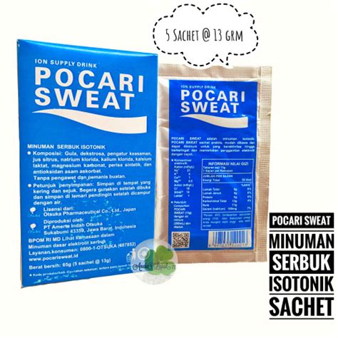 Jual Pocari Sweat Sachet 1 BOX Isi 5 Sachet Minuman Serbuk Isotonik