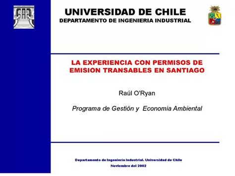 Ppt La Experiencia Con Permisos De Emision Transables En Santiagora