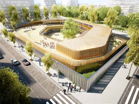 Architectural Rendering | Architectural visualization of elementary school in Bordeaux