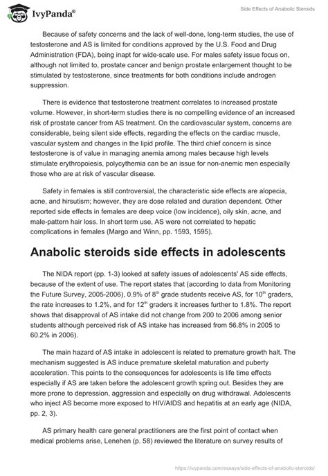 Side Effects Of Anabolic Steroids 1222 Words Essay Example