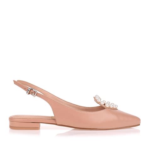 Flat New Couro Nude UZA Shoes Sapatos Femininos