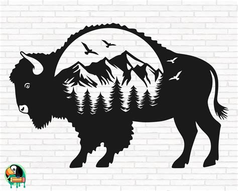 Bison Svg Buffalo Svg American Bison Svg Outdoor Svg Etsy