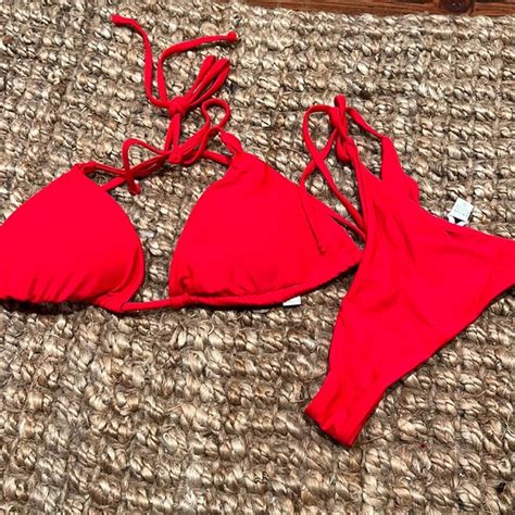 Swim New Red Skimpy Bikini Swimsuit Large Poshmark