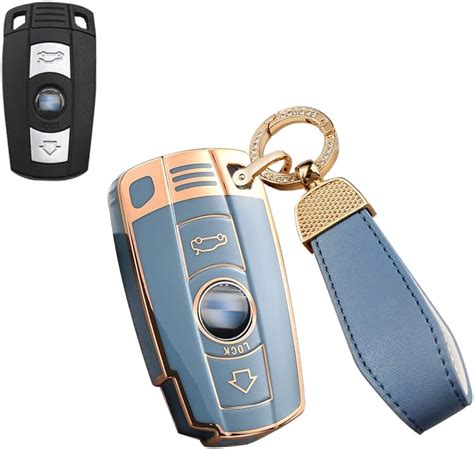 Amazon Sanrily Golden Edge Button Key Fob Cover For Bmw F E