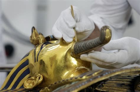 Famous King Tut Mask Damaged By Botched Repair Job Undergoes Restoration