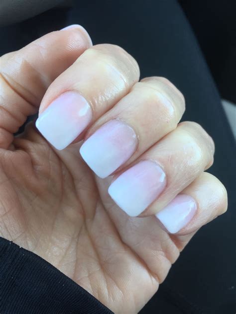 Pink White Ombré Dip In Powder White Ombre Pink White Dipped Nails