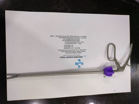 Stainless Steel Reusable Hemo Lock Applicator Mm Purple For Hospital