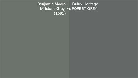 Benjamin Moore Millstone Gray 1581 Vs Dulux Heritage FOREST GREY Side