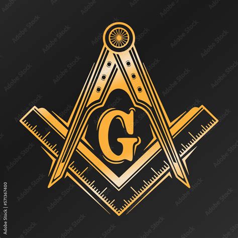 Mason Symbol Gold Compass Illustration Clip Art Design Shape Clip