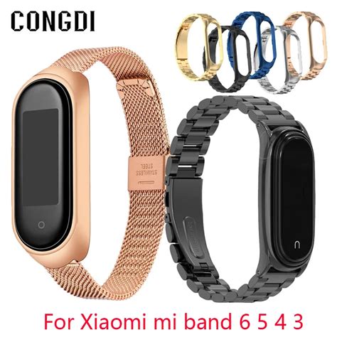 Correa De Acero Inoxidable Para Xiaomi Mi Band 6 Y 5 Repuesto De