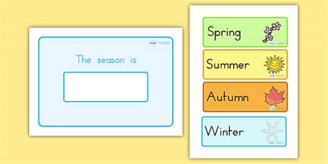 Seasons Calendar Teacher Made Twinkl