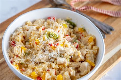 Creamy Chicken Risotto Recipe With Vegetables Kylee Cooks