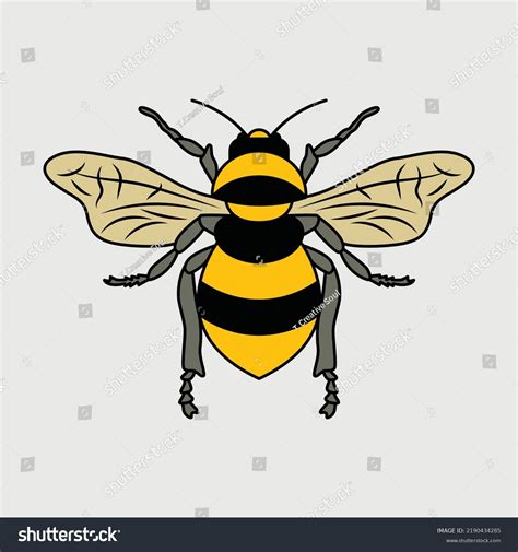 Bee Clipart Svg Printable Vector Design Stock Vector (Royalty Free ...