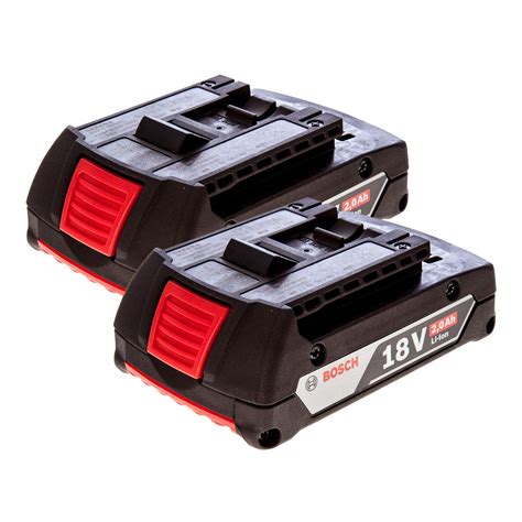 Bosch 18v Li-ion Battery 2.0Ah Twin Pack With GAL 18V-20 Charger ...