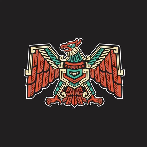 aztec eagle hand drawn vector 13269252 Vector Art at Vecteezy