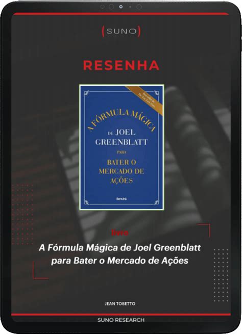 Ebook Gratuito Resenha Do Livro A F Rmula M Gica De Greenblatt