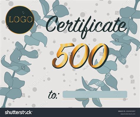 T Certificate Logo Discount Amount T Stock Vector Royalty Free