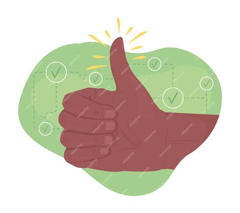 Approbation Illustration Vectorielle 2d Isolée | Vecteur Premium 