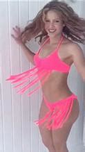 Shakira Flaunts Her Curves In A Neon Pink Bikini That She Helped Design Aznude