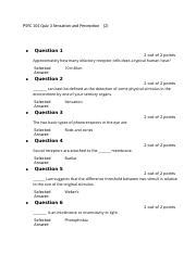 Psyc Quiz Sensation And Perception Docx Psyc Quiz